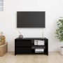 Mueble de TV de madera maciza de pino negro 80x31x39 cm de vidaXL, Muebles TV - Ref: Foro24-809898, Precio: 65,81 €, Descuent...