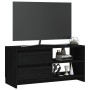 Mueble de TV de madera maciza de pino negro 80x31x39 cm de vidaXL, Muebles TV - Ref: Foro24-809898, Precio: 65,81 €, Descuent...