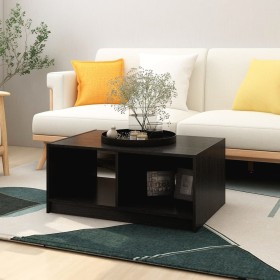 Black solid pine wood coffee table 75x50x33.5 cm by vidaXL, Coffee table - Ref: Foro24-809910, Price: 48,76 €, Discount: %