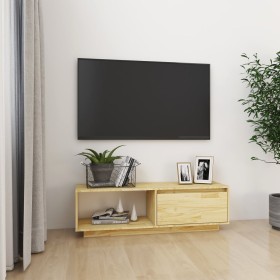 Solid pine wood TV cabinet 110x30x33.5 cm by vidaXL, TV Furniture - Ref: Foro24-809888, Price: 55,31 €, Discount: %