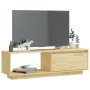 TV-Schrank aus massivem Kiefernholz, 110 x 30 x 33,5 cm von vidaXL, TV-Möbel - Ref: Foro24-809888, Preis: 55,67 €, Rabatt: %