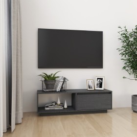 Gray pine solid wood TV cabinet 110x30x33.5 cm by vidaXL, TV Furniture - Ref: Foro24-809890, Price: 46,99 €, Discount: %