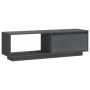 Gray pine solid wood TV cabinet 110x30x33.5 cm by vidaXL, TV Furniture - Ref: Foro24-809890, Price: 55,68 €, Discount: %