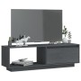 Gray pine solid wood TV cabinet 110x30x33.5 cm by vidaXL, TV Furniture - Ref: Foro24-809890, Price: 55,68 €, Discount: %