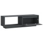 Gray pine solid wood TV cabinet 110x30x33.5 cm by vidaXL, TV Furniture - Ref: Foro24-809890, Price: 55,68 €, Discount: %