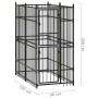 Outdoor steel dog kennel 1.84 m² by vidaXL, Dog kennels and fences - Ref: Foro24-171472, Price: 314,35 €, Discount: %