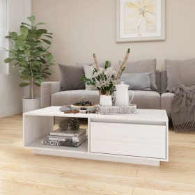 Solid white pine wood coffee table 110x50x33.5 cm by vidaXL, Coffee table - Ref: Foro24-809883, Price: 66,86 €, Discount: %