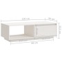 Couchtisch aus massivem weißem Kiefernholz, 110 x 50 x 33,5 cm von vidaXL, Couchtisch - Ref: Foro24-809883, Preis: 66,89 €, R...