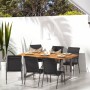 Garden chairs 6 units steel and black textilene by vidaXL, Garden chairs - Ref: Foro24-316822, Price: 326,47 €, Discount: %