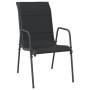 Garden chairs 6 units steel and black textilene by vidaXL, Garden chairs - Ref: Foro24-316822, Price: 326,47 €, Discount: %