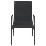 Garden chairs 6 units steel and black textilene by vidaXL, Garden chairs - Ref: Foro24-316822, Price: 326,47 €, Discount: %