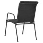 Garden chairs 6 units steel and black textilene by vidaXL, Garden chairs - Ref: Foro24-316822, Price: 326,47 €, Discount: %