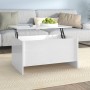 Glossy white plywood coffee table 80x55.5x41.5 cm by vidaXL, Coffee table - Ref: Foro24-809680, Price: 72,43 €, Discount: %