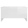 Glossy white plywood coffee table 80x55.5x41.5 cm by vidaXL, Coffee table - Ref: Foro24-809680, Price: 72,43 €, Discount: %