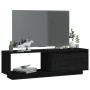 Solid black pine wood TV cabinet 110x30x33.5 cm by vidaXL, TV Furniture - Ref: Foro24-809892, Price: 68,06 €, Discount: %