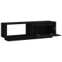 Solid black pine wood TV cabinet 110x30x33.5 cm by vidaXL, TV Furniture - Ref: Foro24-809892, Price: 68,06 €, Discount: %