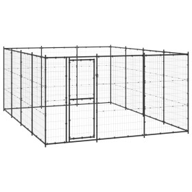 Steel outdoor kennel 14.52 m² by vidaXL, Dog kennels and fences - Ref: Foro24-3082313, Price: 458,88 €, Discount: %