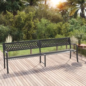 Banco de jardín doble 246 cm acero negro de vidaXL, Bancos de jardín - Ref: Foro24-317131, Precio: 186,99 €, Descuento: %