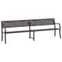 Banco de jardín doble 246 cm acero negro de vidaXL, Bancos de jardín - Ref: Foro24-317131, Precio: 187,07 €, Descuento: %