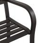 Double garden bench 246 cm black steel by vidaXL, garden benches - Ref: Foro24-317131, Price: 187,07 €, Discount: %