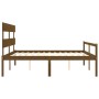 Cama personas mayores cabecero madera marrón miel 200x200 cm de vidaXL, Camas y somieres - Ref: Foro24-3195374, Precio: 174,7...