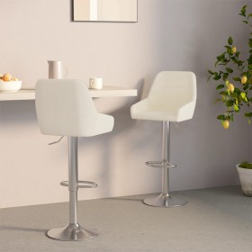 Kitchen stools 2 units of cream fabric by vidaXL, Kitchen stools - Ref: Foro24-339445, Price: 122,99 €, Discount: %