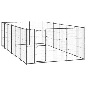 Steel outdoor kennel 21.78 m² by vidaXL, Dog kennels and fences - Ref: Foro24-3082323, Price: 586,38 €, Discount: %