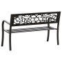 Garden bench 125 cm black steel by vidaXL, garden benches - Ref: Foro24-317133, Price: 105,14 €, Discount: %