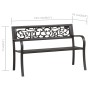 Garden bench 125 cm black steel by vidaXL, garden benches - Ref: Foro24-317133, Price: 105,14 €, Discount: %