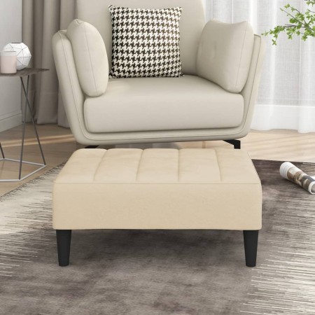 Cream velvet footstool 78x56x32 cm by vidaXL, Ottomans - Ref: Foro24-337798, Price: 82,90 €, Discount: %