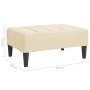 Cream velvet footstool 78x56x32 cm by vidaXL, Ottomans - Ref: Foro24-337798, Price: 82,90 €, Discount: %