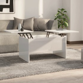 Couchtisch aus glänzend weißem Sperrholz, 80 x 50,5 x 42,5 cm von vidaXL, Couchtisch - Ref: Foro24-809734, Preis: 64,99 €, Ra...