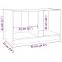 TV-Schrank aus massivem Kiefernholz, grau, 70 x 33 x 42 cm von vidaXL, TV-Möbel - Ref: Foro24-809944, Preis: 33,46 €, Rabatt: %