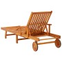 Sun loungers with table and cushions 2 pcs solid acacia wood by vidaXL, Loungers - Ref: Foro24-3077355, Price: 375,89 €, Disc...