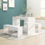 White plywood 3-piece dining set by vidaXL, Furniture sets for kitchens and dining rooms - Ref: Foro24-809476, Price: 95,58 €...