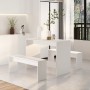 White plywood 3-piece dining set by vidaXL, Furniture sets for kitchens and dining rooms - Ref: Foro24-809476, Price: 95,58 €...