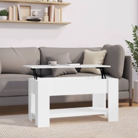 Couchtisch aus glänzend weißem Sperrholz, 101 x 49 x 52 cm von vidaXL, Couchtisch - Ref: Foro24-809707, Preis: 69,99 €, Rabat...