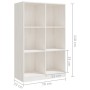 Regal aus massivem weißem Kiefernholz, 70 x 33 x 110 cm von vidaXL, Bücherregale und Regale - Ref: Foro24-809955, Preis: 89,4...