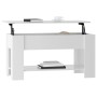 Glossy white plywood coffee table 101x49x52 cm by vidaXL, Coffee table - Ref: Foro24-809707, Price: 79,68 €, Discount: %