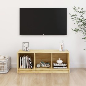 Solid pine wood TV cabinet 104x33x41 cm by vidaXL, TV Furniture - Ref: Foro24-809960, Price: 54,99 €, Discount: %