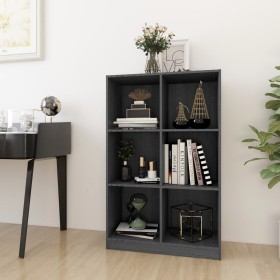 Solid gray pine wood shelf 70x33x110 cm by vidaXL, Bookcases and shelves - Ref: Foro24-809956, Price: 62,92 €, Discount: %