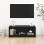 TV-Ständer aus massivem Kiefernholz schwarz 104x33x41 cm von vidaXL, TV-Möbel - Ref: Foro24-809964, Preis: 42,80 €, Rabatt: %