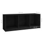 TV-Ständer aus massivem Kiefernholz schwarz 104x33x41 cm von vidaXL, TV-Möbel - Ref: Foro24-809964, Preis: 42,80 €, Rabatt: %