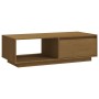 Mesa de centro de madera maciza pino marrón miel 110x50x33,5 cm de vidaXL, Mesas de centro - Ref: Foro24-809885, Precio: 56,8...