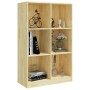 Estantería de madera maciza de pino 70x33x110 cm de vidaXL, Librerías y estanterías - Ref: Foro24-809954, Precio: 92,81 €, De...