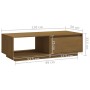 Mesa de centro de madera maciza pino marrón miel 110x50x33,5 cm de vidaXL, Mesas de centro - Ref: Foro24-809885, Precio: 56,8...