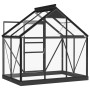 Anthracite gray aluminum glass greenhouse 155x103x191cm by vidaXL, Greenhouses - Ref: Foro24-3082333, Price: 571,99 €, Discou...