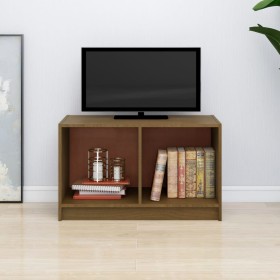 Mueble de TV de madera maciza de pino marrón miel 70x33x42 cm de vidaXL, Muebles TV - Ref: Foro24-809945, Precio: 35,99 €, De...