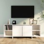 White plywood TV cabinet 130x35x50 cm by vidaXL, TV Furniture - Ref: Foro24-809584, Price: 76,45 €, Discount: %