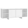 White plywood TV cabinet 130x35x50 cm by vidaXL, TV Furniture - Ref: Foro24-809584, Price: 83,99 €, Discount: %